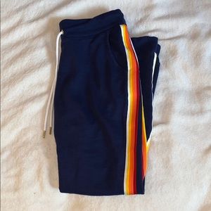 Joggers  XS  blue with colored stripes  Old Navy